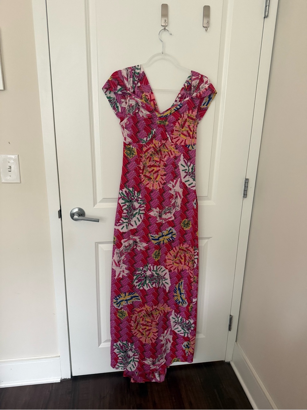 Zac Posen for Target Pink Tropical Print V-Neck Maxi Dress